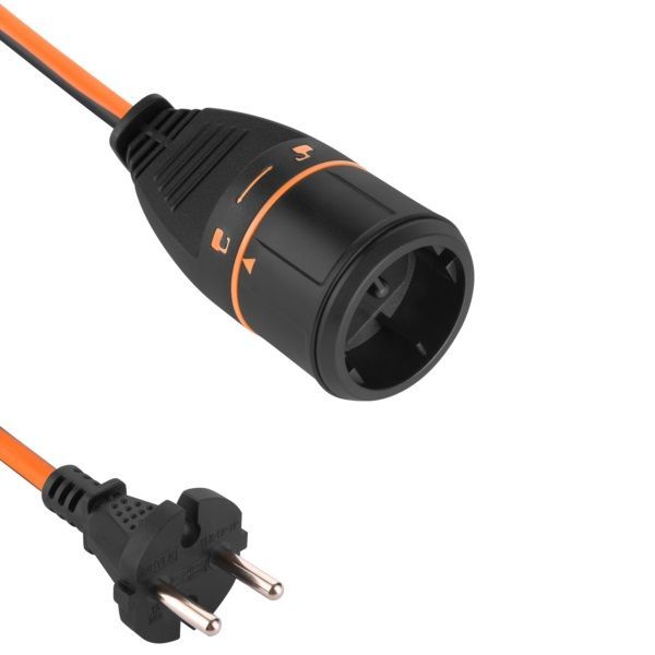 Подовжувач Electraline Electralock 2x1,5мм без заземлення 1 гн. чорний 20 м 1364 