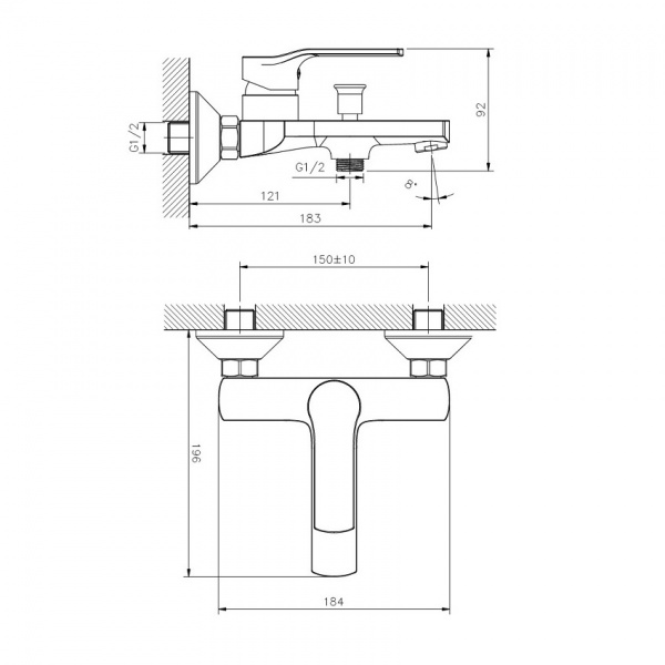 Смеситель для ванны/душа Koller Pool Stream ST0100