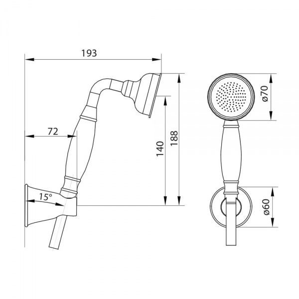 Душевой набор Imprese Podzima Ledove ZMK01170110 