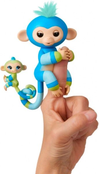 Игрушка интерактивная Wow Wee Fingerlings обезьянка Билли с мини-обезьянкой