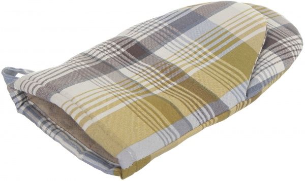 Прихватка-варежка Клетка горчица 15x29 см горчичный La Nuit 
