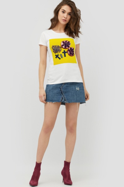 Футболка YAPPI WW1092 р.M білий