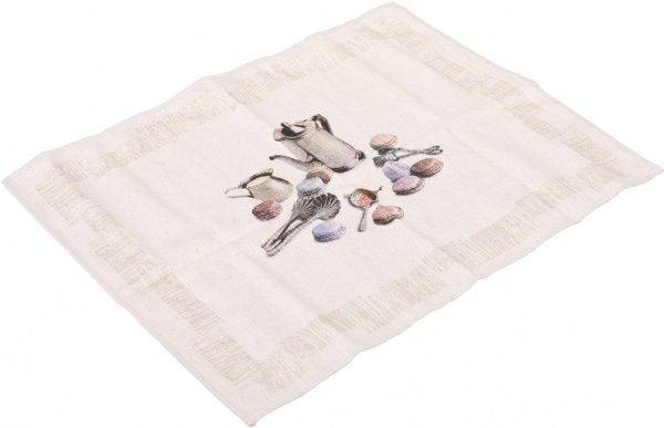 Набір рушників весняний букет 46x70 см Білоруський льон коричневий 