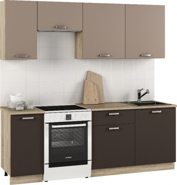 Кухня Мокачино Грейд МДФ 2,2 м 