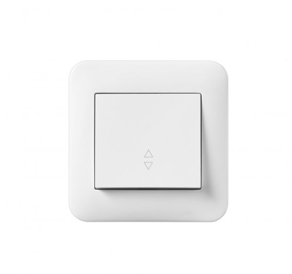 Вимикач одноклавішний прохідний одноклавішний Hausmark Luno без підсвітки білий 709-0202-105