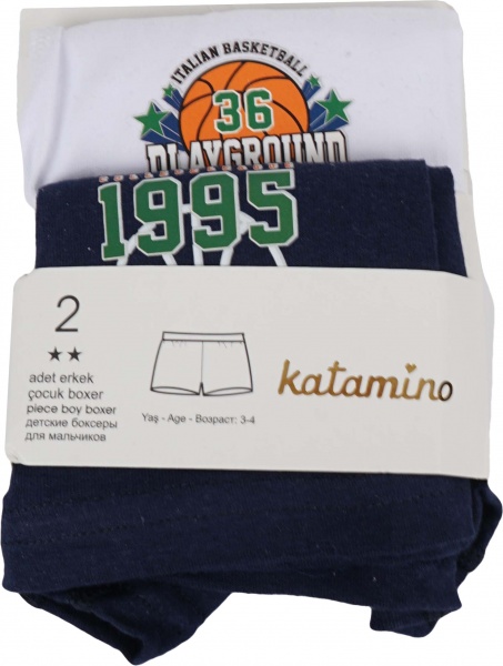 Набор трусов для мальчика KATAMINO K128168 2 шт. р.132 темно-синий/белый 