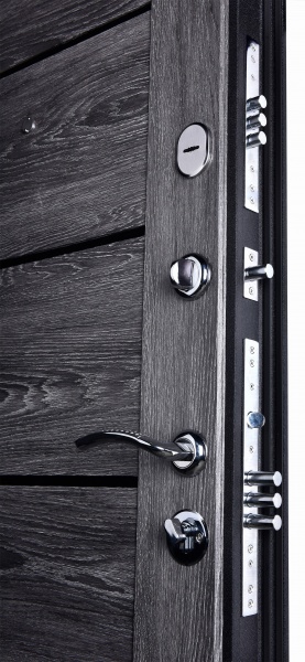 Двері вхідні Двері БЦ Верховина (Шале) чорний муар 2050x960 мм праві