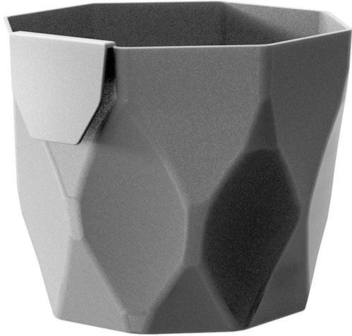 Кашпо пластиковое Prosperplast Rocka круглый 1л серый (70992-405) 
