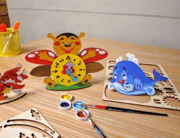 Раскраска UGEARS Часы