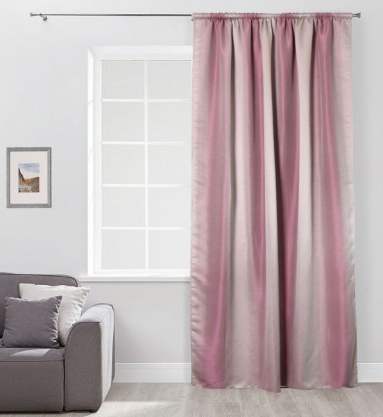 Штора Жаккард Полосы розовая La Nuit