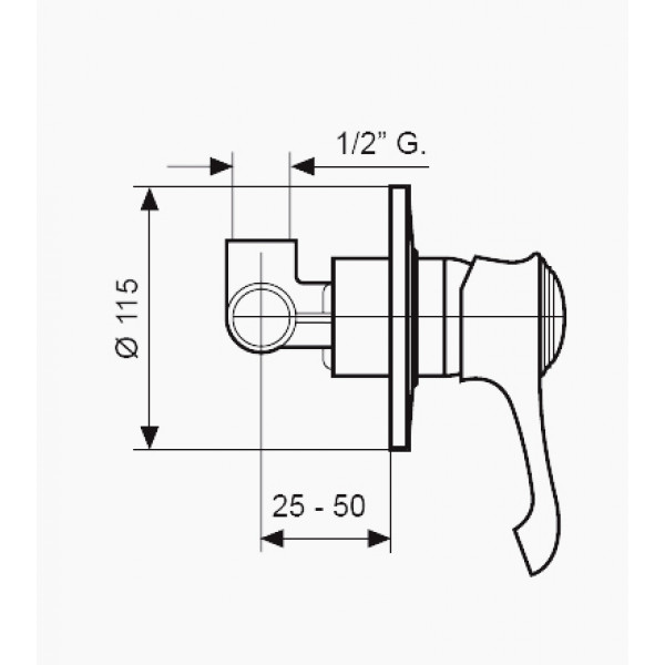 Смеситель для душа Emmevi Rubinetterie Tiffany BR6009G