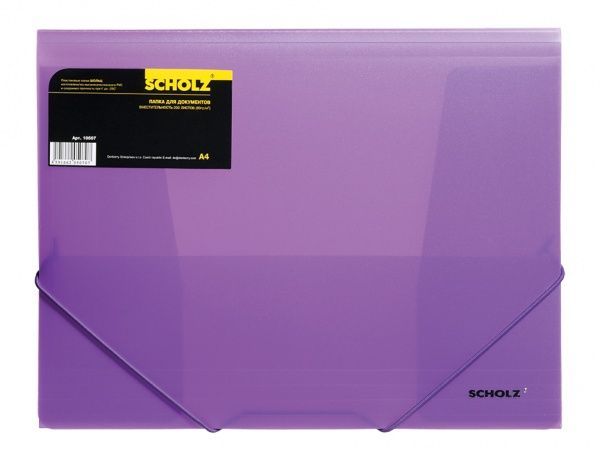 Папка на резинці А4 550 мкн колір в асортименті 10507 SCHOLZ