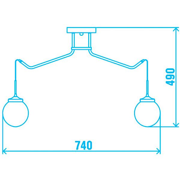 Люстра стельова Victoria Lighting Miracle/PL8 8x5 Вт E14 чорний/золото 