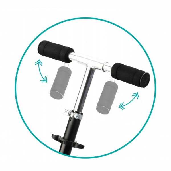 Самокат Qkids детский Weiss Black/Pink черныйрозовый HUBA00001 