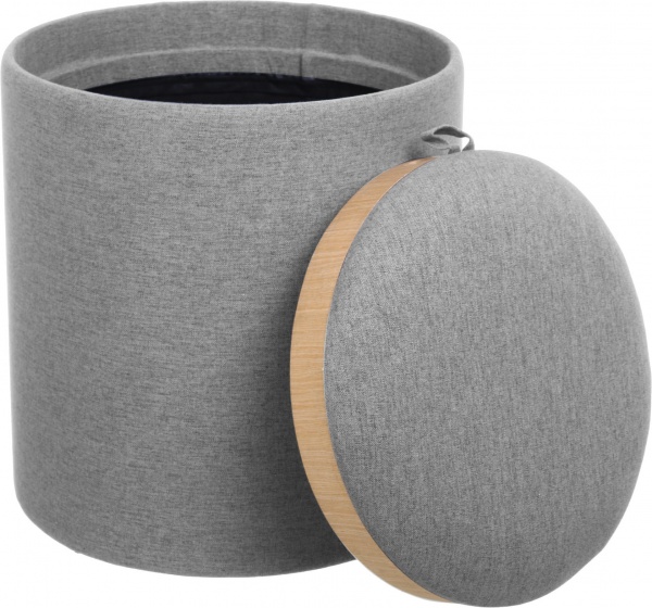 Скриня-пуф Bobbi світло-сірий 39х39х44 см 