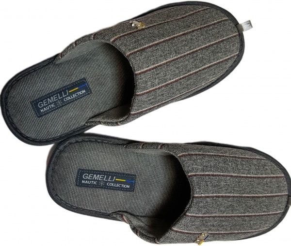 Капці домашні Gemelli Френд р. 41 сірий у смужку 