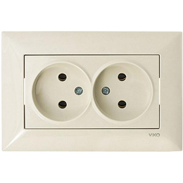 Розетка Viko Meridian подвійна кремова