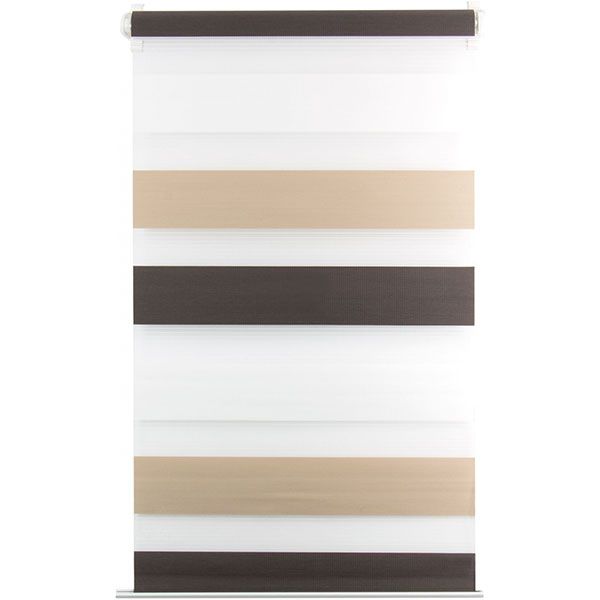 Ролета день-ніч Bella Vita B164 Триколор 64x160 см коричнева 