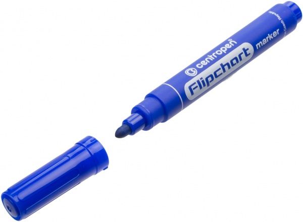 Маркер перманентный Centropen для флипчарта 2.5 мм синий 