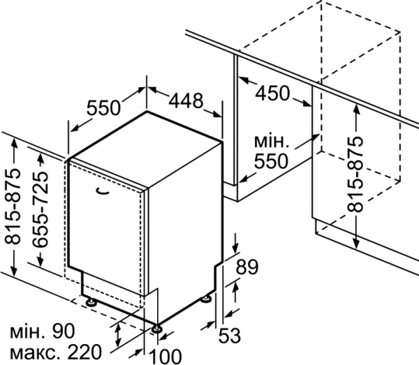 Вбудовувана посудомийна машина Bosch SPV2IKX10K