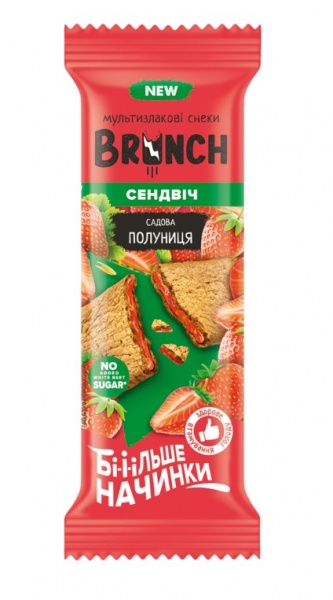 Хлебцы АВК Brunch сэндвич садовая клубника 56 г