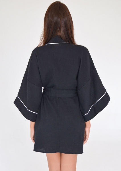 Халат жіночий Roksana Muslin 1164/11008 р. 46 чорний