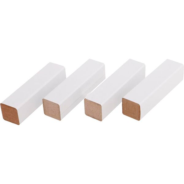 Комплект стовпчиків ОМіС 4 шт 100x25x25 мм білий гладкий