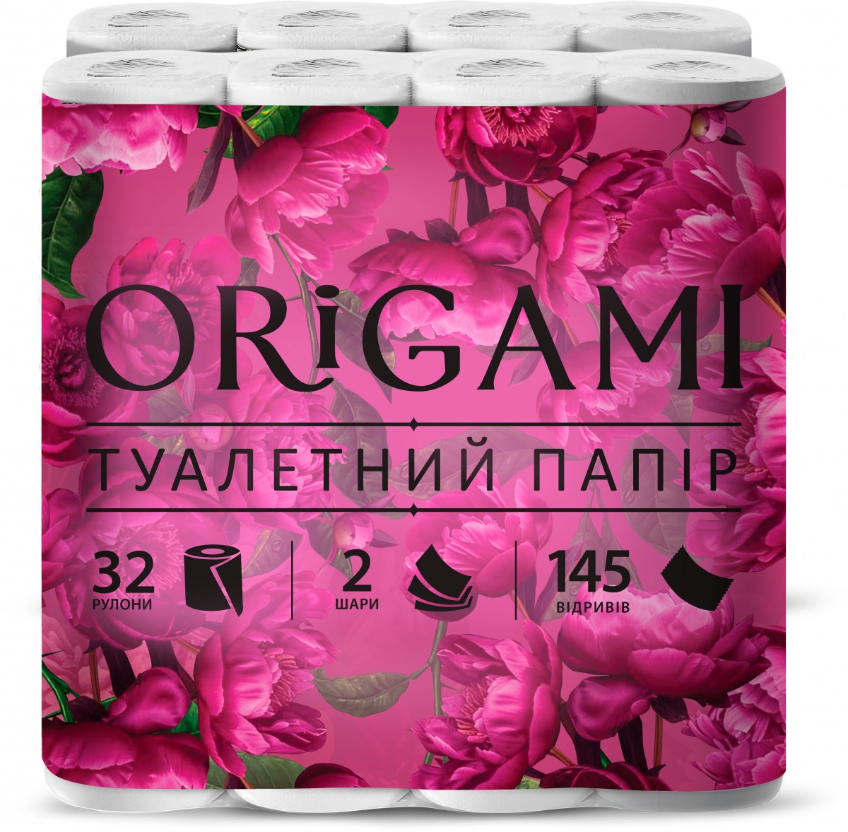 Туалетная бумага ORIGAMI 145 отрывов двухслойная 32 шт. — фото 1