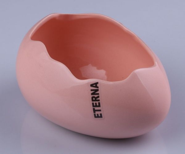 Ваза керамическая оранжевая Яйцо 1712-7 15х10,5х7 см Eterna