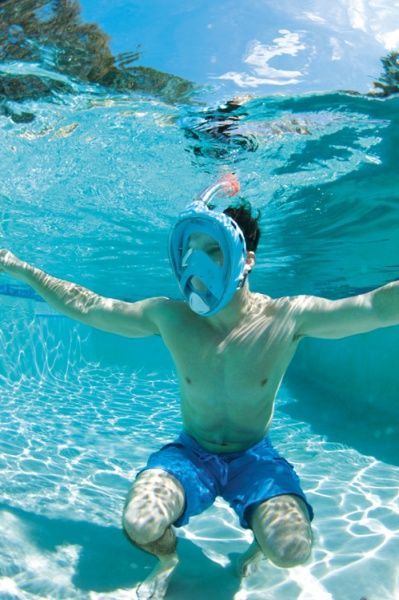 Маска для плавания Bestway Hydro-Swim Seaclear Vista р.S/M голубой