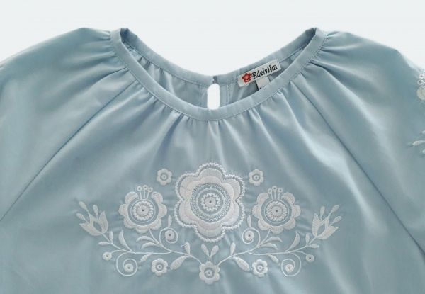 Вишиванка для дівчаток Едельвіка 231-20/00 блакитна р.140 блакитний 