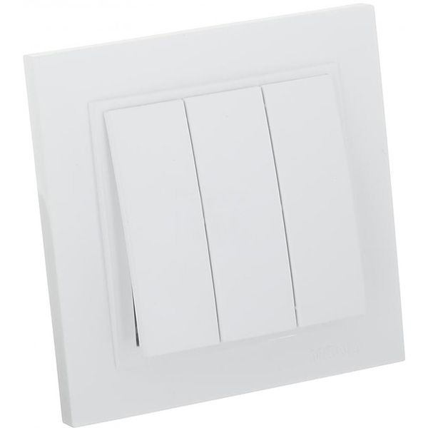 Вимикач триклавішний Mono Despina без підсвітки 10 А 250В білий 102-190022-114