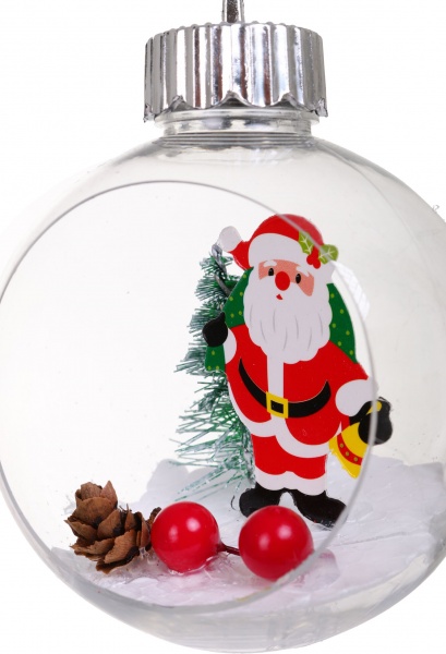 Декоративна підвіска Куля 8 см прозорий HFB2112