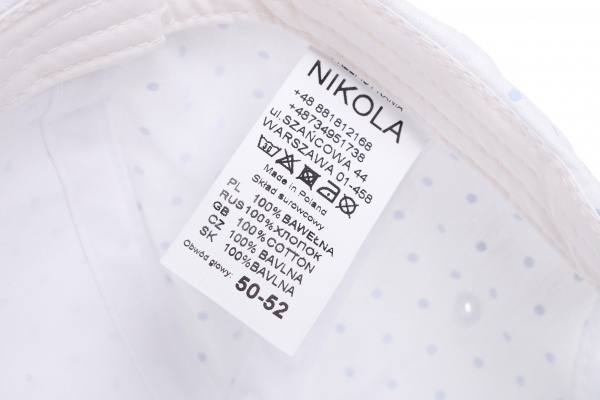 Кепка для дівчаток Pampona 21 L 10 р.52 блакитний 