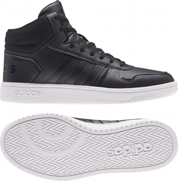 Кросівки Adidas HOOPS 2.0 MID FY6022 р.UK 3,5 біло-чорний