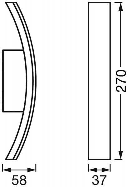 Підсвітка для сходів та фасаду Ledvance Endura 1x7 Вт темно-сірий BOW WALL 7W DG 
