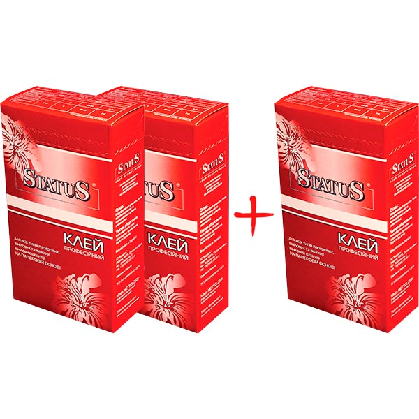 Клей Status Для виниловых обоев 2 + 1 шт