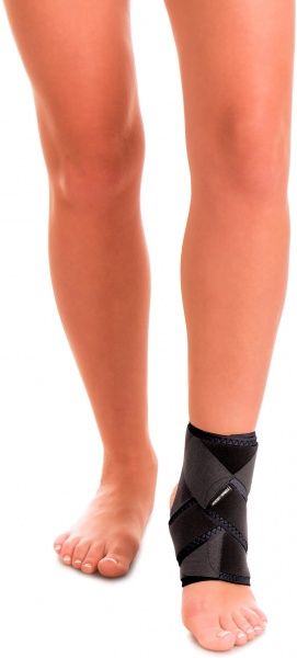 Бандаж для гомілкостопу Торос-Груп р. 38 см Тип 414-2 неопреновий універсальний чорний/сірий