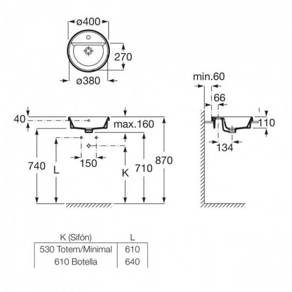 Умывальник GAP A3270Y4000