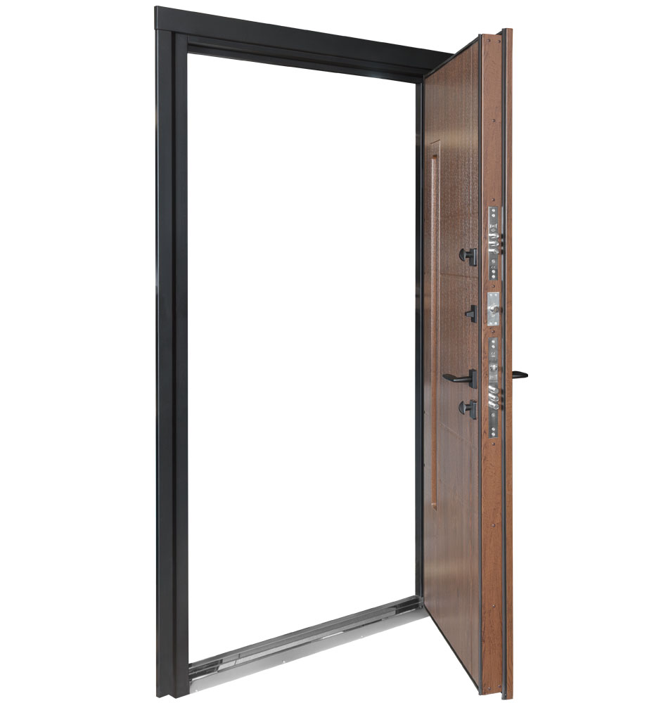 Дверь входная Булат Термо Хаус 705 дуб бронзовый / орех 2050x950 мм правая