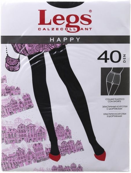 Колготки женские Legs Happy 40 Den Nero р. 4 черный 1 шт. 