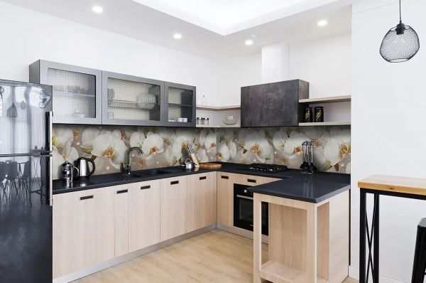 Наклейка на кухонный фартук Zatarga Орхидея и капля росы 65x250 см