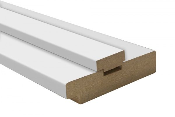 Дверная коробка ОМиС под добор 2070х80 мм белый гладкий