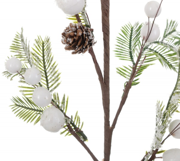 Гілочка декоративна 10х6х49 см біла CAA723370