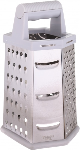 Терка шестиугольная светло-серая нержавеющая сталь/пластик UP! (Underprice)