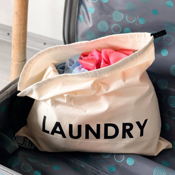 Органайзер текстильний Organize M-laundry Laundry бавовняний для брудних речей світлий 380x380 мм