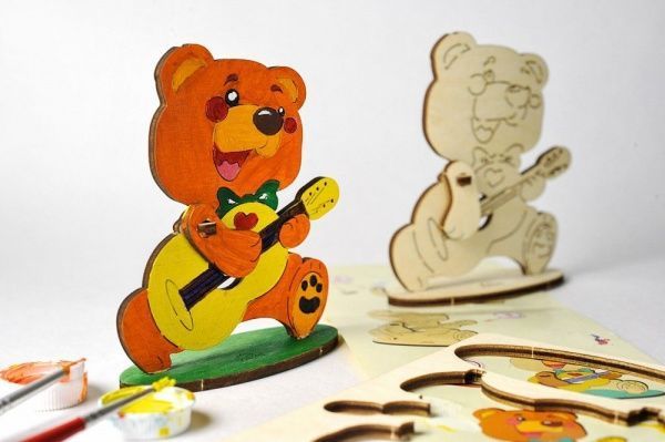 Раскраска UGEARS Медвежонок