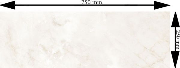 Плитка Allore Group Murano Pearl W M NR Glossy 25x75 (2 сорт) 