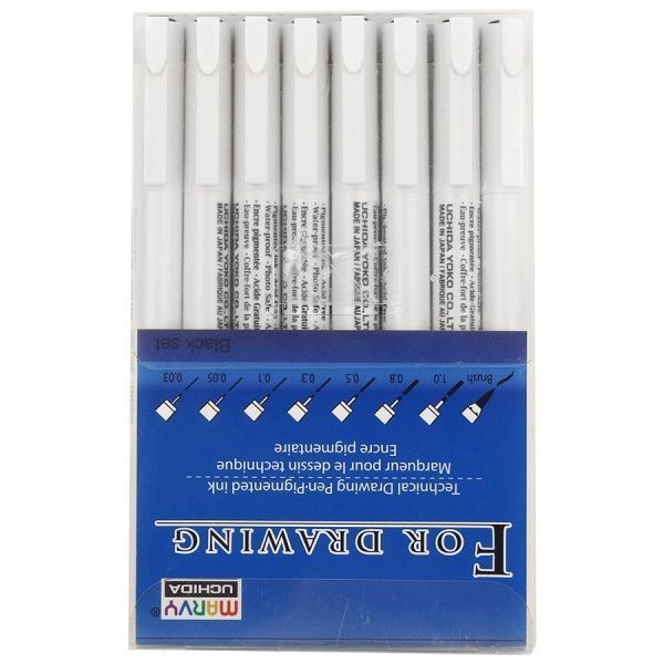 Мультилайнер Marvy Marvy черный 8 шт. 