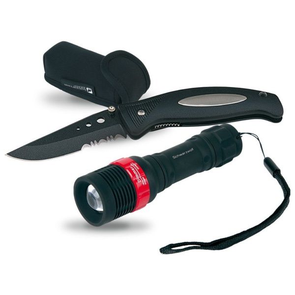 Набор Schwarzwolf NEST из светодиодного фонарика и карманного ножа F2100100SA3